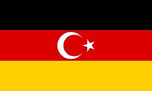 U24 Aufkleber Deutsch-Türken Flagge Fahne 15 x 10 cm Autoaufkleber Sticker