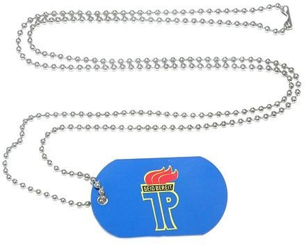 Dog Tag DDR Jungpioniere Erkennungsmarke 30 x 50 mm Fahne Flagge