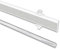 Interdeco Paneelwagen Weiß 45 cm aus Aluminium mit Klettband kürzbar für Gardinenschienen, Typ 1620701