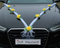Organza M Auto Schmuck Braut Paar Rose Deko Dekoration Autoschmuck Hochzeit Car Auto Wedding Deko (Gelb/Weiß)