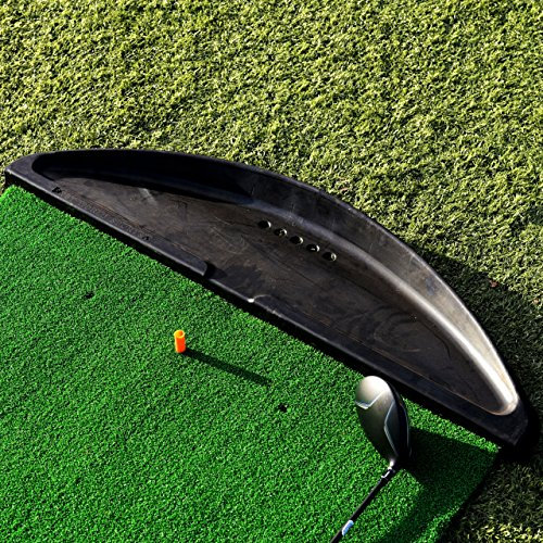 FORB Gummi Golfballschale (Schwarz) – (107cm x 28cm x 8,5cm) – Halten Sie Ihre Golfbälle unter Kontrolle auf dem Driving Range