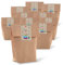 Logbuch-Verlag 25 braune Kraftpapier Tüten Weihnachten Geschenktüten Boden 14 x 22 x 5,6 cm + 25 Weihnachtsaufkleber beige rot grün Geschenkverpackung