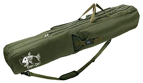 Ferocity Borsa Fodero Zaino Impermeabile Porta canne da Pesca 150 cm con Motivo a Pesce [023]