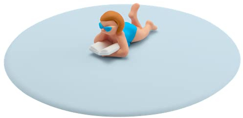 Lurch 210848 Mein Deckel Beach Girls Berta Buch, Glasabdeckung aus BPA-freiem Premium-Platin-Silikon, 10,5cm Hellblau
