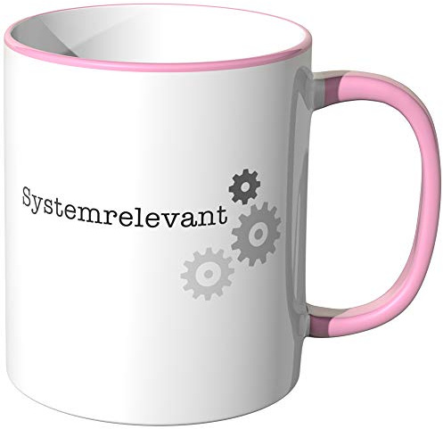 JUNIWORDS Tasse, Systemrelevant (61465), Wähle Farbe, Rosa