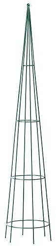 KADAX - Tuteur de Jardin - Colonne autoportante pour rosiers - Plantes grimpantes - Tuteur en Acier - Aide ŕ l'escalade - Tuteur - Pyramide résistante aux intempéries Vert (Hauteur : 150 cm)