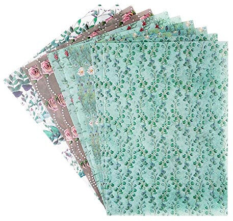 Ideen mit Herz Dekorpapier | Motiv-Transparentpapiere Deluxe | geprägt | farbig | Spotlack-veredelt | DIN A4 | 150g/m² | 10 Bogen | Bastelpapier mit Muster (Floristik)