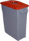 Solent Plastics 65 Litre Slim Bin Mobile Recycling Waste Catering Office Container with Lid - Open or Closed Lid - Handles - 4 Colours - Great Value (Red OPEN Lid)