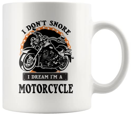 Panvola Tasse mit Aufschrift I Don't Snore I Dream I'm A Motorcycle Dad, 325 ml