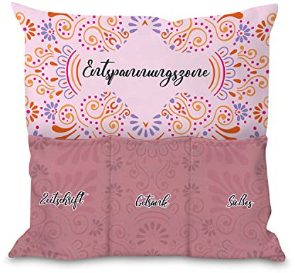 Ferocity Kissen mit Taschen Geschenk Lustige Witzige Kissenbezüge Weiche Dekokissen mit Füllung Aufbewahrungstasche zum Filmabend auf die Couch Sofa Motiv Ruhe Saint Zone [091]