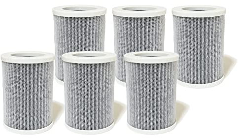 Nispira 3-in-1 True HEPA with Activated Carbon Replacement Filters Compatible with Pure Enrichment Purezone Portable Mini Air Purifier (PEPERSAP), 6 Packs