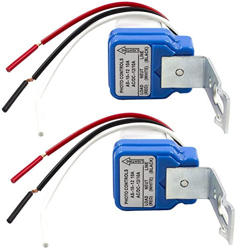 Greluma 2 Pcs AC/DC12V 10A Automatico Auto On Off Interruttore luce fotocellula Interruttore sensore luce fotocellula