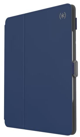Speck Schutzhülle für iPad Pro 6. Generation 12,9 Zoll – Fall- und Kameraschutz, schlanker Multi-Range-Ständer, Apple-Stifthalter, Arcadia Navy/Moody Grey