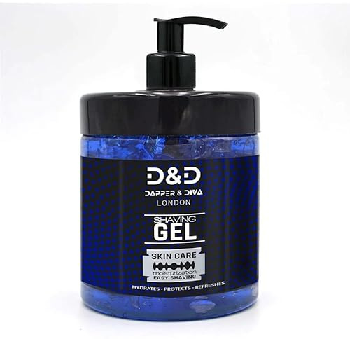 D&D Shaving Gel 1000ml - Easy Shaving - Hydrates Protects and Refreshes Your Skin - NO Foam