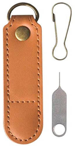 holexty SIM Card Storage Bag - PU Leather SIM Card Cell Phone Eject Pin Slots Container Pocket with O-| Anti-Rust Phone Cards Holder Pouches for Home, Travel