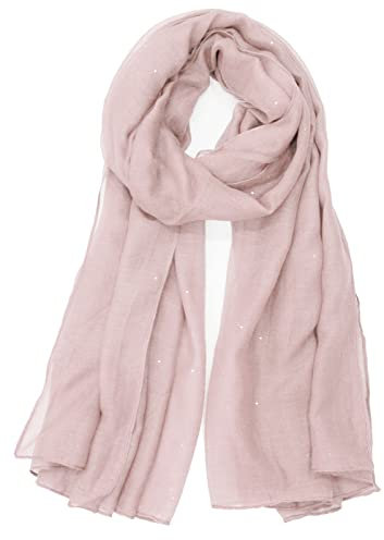 Van Der Rich ® - Pailletten Schal Weiches Halstuch - Damen (15-Rosa)