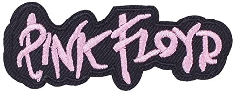 hotrodspirit - Patch Pink Floyd Schrift, Rosa, 8 x 3 cm, Aufnäher zum Aufbügeln, Rock Rolle
