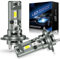 JOSHF Ampoule H7 LED, Anti Erreur CSP 120W 30000LM +700% Luminosité 6500K Blanc Phare pour Voiture et Moto, Améliorée Remplacement Ampoule Halogène-1:1 Mini LED H7, DC12V, 2 Ampoules