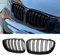 YIUBCZOQI E81 Grille for BMW 1 Series E81 E82 E87 E88 120i 128i 130i 135i Grill Kidney Double Slats Grille Glossy Black 2008-2011