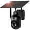 Xega Wi-Fi Telecamera Solare Esterno Senza Fili, HD PTZ Telecamere con Pannello Solare Batterie, Visione Notturna a Colori, Rilevamento Umano PIR, Audio a 2 Vie, IP66, 2,4GHz
