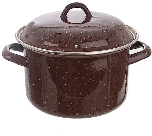 Orion group - Emaille-Topf - Emaille topf groß - Emaillierter töpfe - Kochtopf - Bräter mit Deckel - Spülmaschinenfester Gusseisen - ⌀ 18 cm - 2,5 L