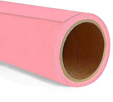 Phsureo Seamless Photo Photography Backdrop Paper, Photo Background Paper Roll (Size 107 Inches Wide x 39 Feet Long, 17 Carnation Pink)