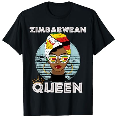 Zimbabwean Queen, Zimbabwe Flag, Zimbabwean Women T-Shirt