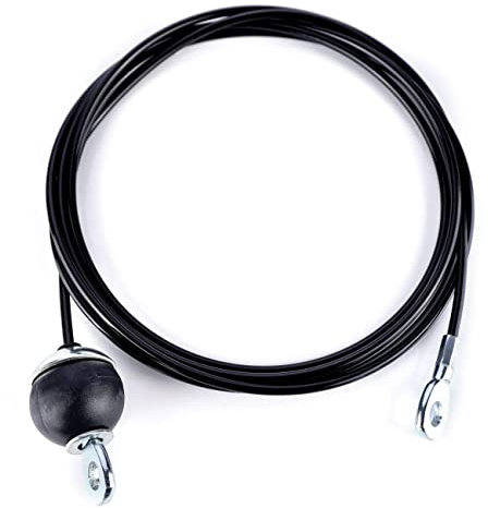 Ezweiji Cavo per puleggia fitness, cavo di ricambio con bullone a vite, cavo in acciaio resistente per casa e palestra (tipo A, 1,8 m), nero