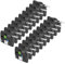 Cruxer 20er-Packung Kompatibel für Brother P-touch TZe-FX211 Flexible ID Ausweis Laminierte Bänder，Schwarz auf Weiß 0,23'' 6mm x 8m Schriftband Ersatz für Brother PT-H110 PT-D410 PT-E110VP