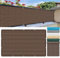 Balkon Sichtschutz 1 x 7.6 m Leicht Wind- Und Uv-Schutz Wetterfest Sichtschutzzaun-Sichtschutz Zaunabdeckungen im Freien mit Kabelbinder für Balkongeländer, Braun