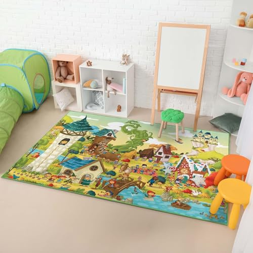Taracarpet Kinderzimmer Teppich für Kinder, Jungen, Mädchen und Jugendzimmer Fresh Kids Märchen Multi 80x150 cm