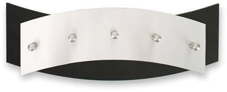 Kreative Feder Arcona – Designer-Schlüsselbrett aus Holz und gebürstetem Aluminium in modernem Metallic-Look (SBAH002)