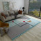 DJHWWD Teppich Flach Gewebt blau Kind Wohnzimmerteppich gestreift abstrakt modern strapazierfähiger weich 120X200CM flickenteppich waschbar kurzflor