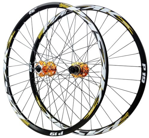 LPYDWZ Mountainbike Laufradsatz 26 Zoll 27,5 Zoll 29 ER, Aluminiumlegierung Scheibenbremse MTB Fahrrad Radfahren Räder P19 Felge for 7/8/9/10/11 Geschwindigkeit(Front+Rear Wheel,24 inch)