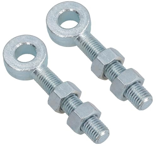 Swing Gate Long Eye Bolts Hinge + Nuts Adjustable Zinc Plated 20 x 100mm 2pc