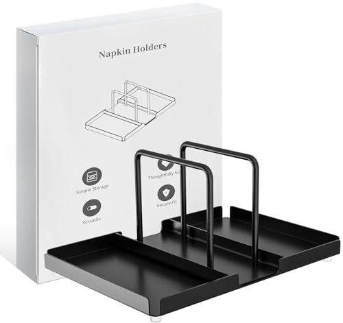 Serviettenhalter Schwarz,Serviettenhalter Für Tisch,Serviettenhalter Aus Metall Für Desktop,Papierserviettenhalter, Serviettenspender Für Restaurants,Cafés,Küchen,Tischdekorationen