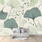 Papier Peint Panoramique Feuilles De Ginkgo Vert 400x280 cm Papier Peint Photo Mural Intissé, Poster Tapisserie Mural Personnalisé 3D Pour Salon Chambre Décoration Murale