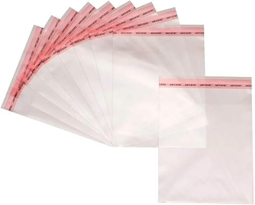 Netuno 100 Flachbeutel Hochglanz 6,5 x 10 cm mit Klappe (5cm) Peel & Seal PP Tütchen selbstklebend Plastiktüten klar Cellophantüte transparente Tüten mit Lasche