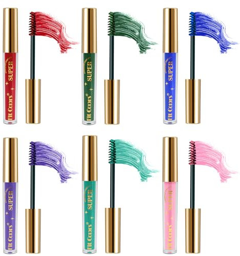 FantasyDay Multicolore Waterproof Sans Paquets Mascaras Extreme Volume Modulable, 6 x 5 ml Lash Extension Mascara Maquillage Effet Volume Panoramique Pour Des Cils Démultipliés, Revitalise vos Cils