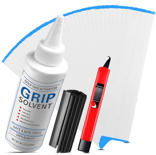 Golf Grip Kits for Regripping Golf Clubs, Professional Quality Including Grip Solvent Golf Grip 15 Strips Tape Hook Blade Rubber Vise Clamp And Tape Remover Tool (Golf Grip Kits B)