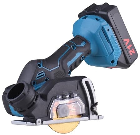 Schnurlose Kreisförmige Säge 3 Zoll Handheld Winkelschleifer Kit Wiederaufladbarem Schnittwerkwerk Metall Holzfliesen (3-Zoll-Einhanden-Kreissäge 2 Batterien)