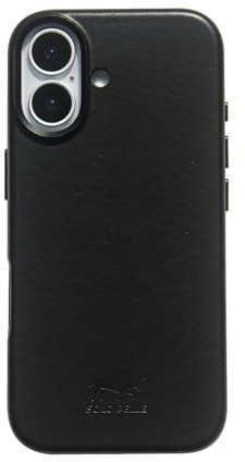 Solo Pelle Lederhülle für das iPhone 17 in 6.3 Zoll Princeton Case Leder Hülle Ledertasche Backcover aus echtem Leder geeignet für MagSafe Zubehör (Schwarz)