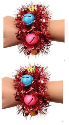 SMTCM Pailletten Armband Mit Glöckchen 1 Paar Dance Performances Handgelenk-Armbänder für Tanz-und Sportaufführungen im Kindergarten Tanzgruppen Sportveranstaltungen und Cheerleading Fans