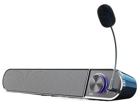 XZXXZSZ Amplificatore Voce, Altoparlanti A Filo for Computer PC for Bassi Stereo con Microfoni Home Theater Gamma Completa