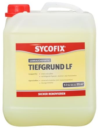 Tiefgrund LF 5 Liter SYCOFIX, Grundierung für Gipskartonplatten, universell im Trockenbau einsetzbar
