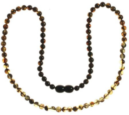 InCollections Damen-Bernsteinkette 42 cm 5 mm Kugeln grünlich mit Drehverschluß 2450440010850