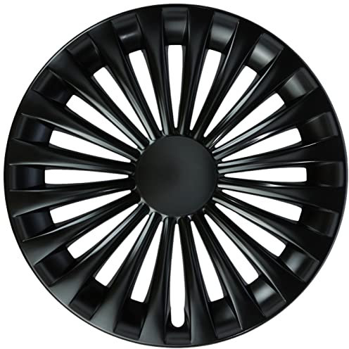 Farad 1-235/15Black Set 4 Universal Radkappen, 15 Zoll - 4-er Set