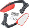 KATUR Motorrad Lenkerendspiegel Seitenspiegel Rot Motorrad Rückspiegel 8MM 10MM Gewindebolzen Halterungen Einstellbar für K awasaki S uzuki H onda V ictory C Hopper