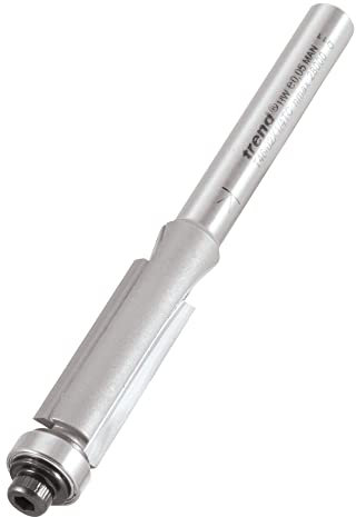 Trend Professional Bearing Guided Trimming Cutter, 1/4 Inch Shank, 9.5mm Cut Diameter, 25.4mm Cut Length, Tungsten Carbide Tipped, T46/02X1/4TC