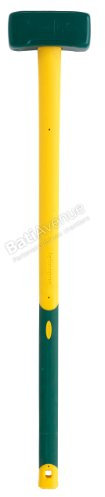 Leborgne, Masse Couple, Manche tri-matière Novagrip, 4 Kg Manche 90 cm, Manche Ovale pour orienter Le Sens de Frappe, Remplacement Facile du Manche, Tête en Acier au Carbone forgé, trempé et Revenu